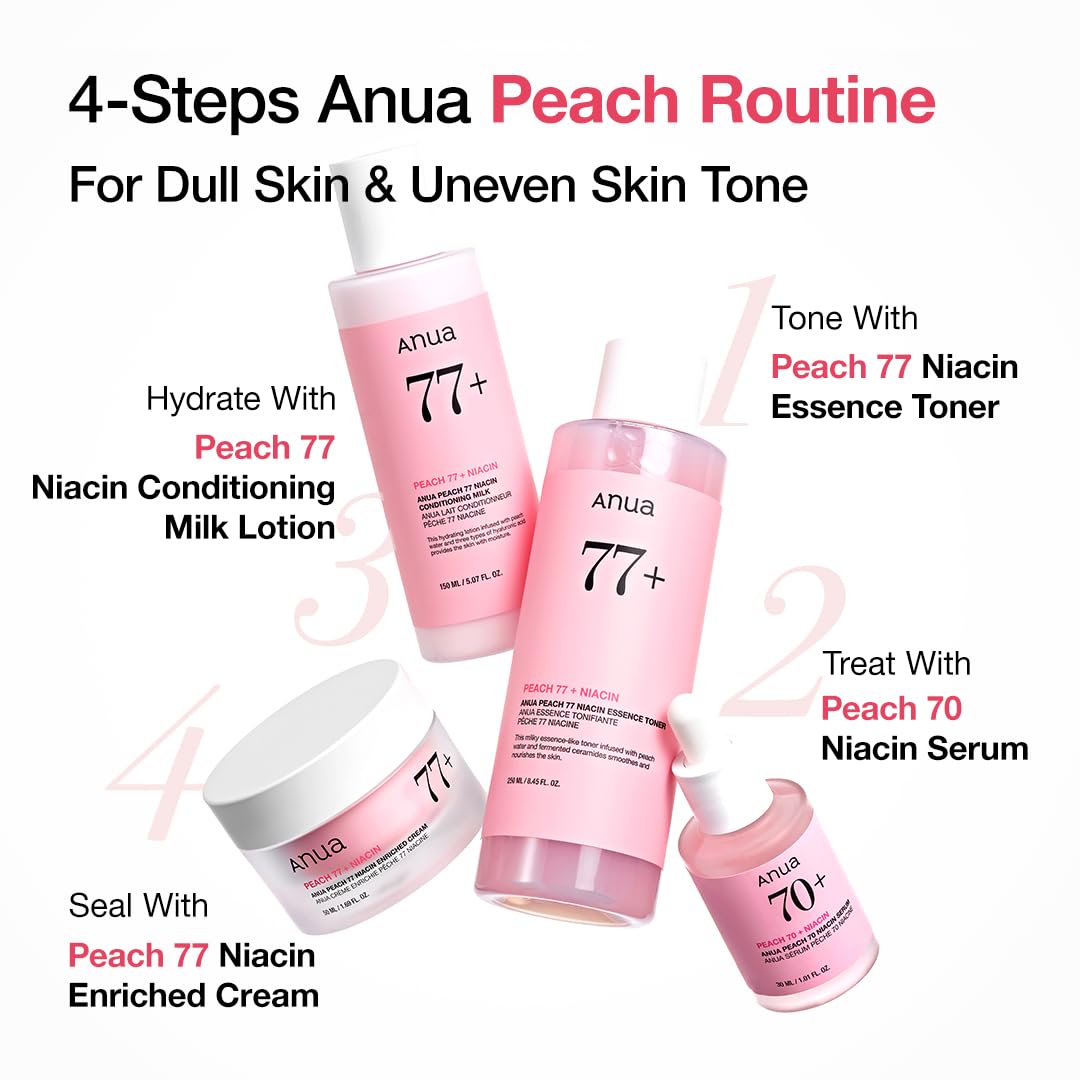 Anua Peach 70 Niacinamide Serum - brightening hydrating face serum