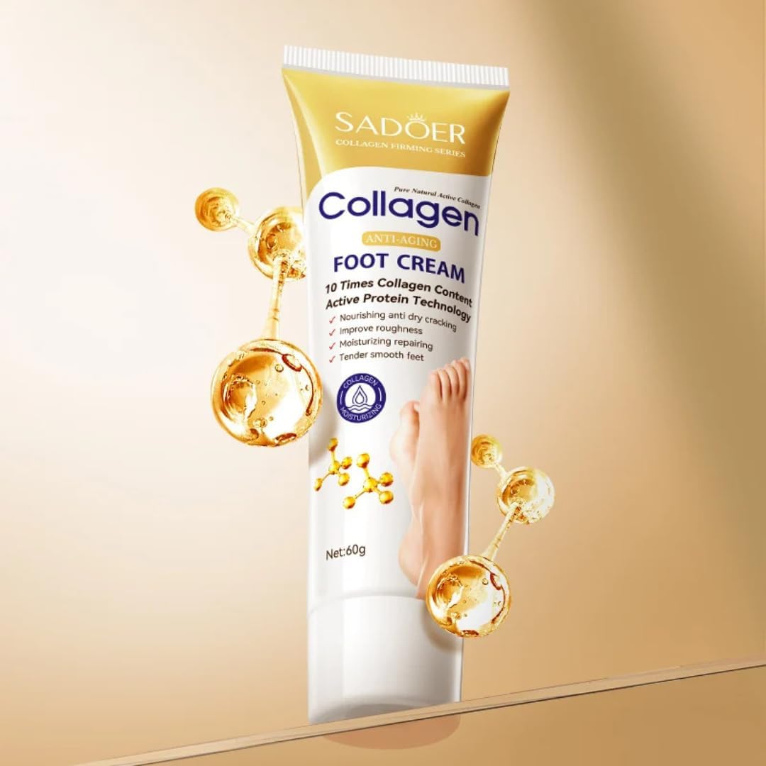 Sadoer Collagen Anti Aging Foot Cream - Repairs Cracked Heels for a youthful & Smooth Foot -60g