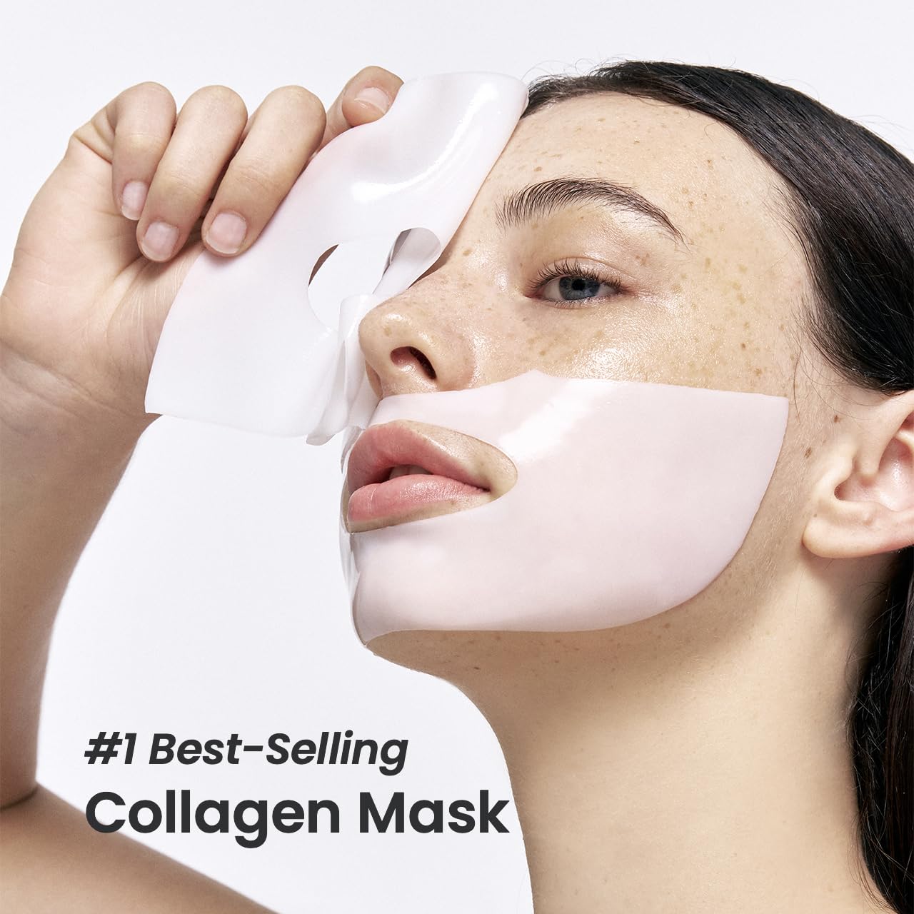 Bio-Collagen Real Deep Mask -  Hydrating Overnight Hydrogel Mask, Pore Minimizing, Elasticity & Plumping Improvement - ( A set of 5 Masks )