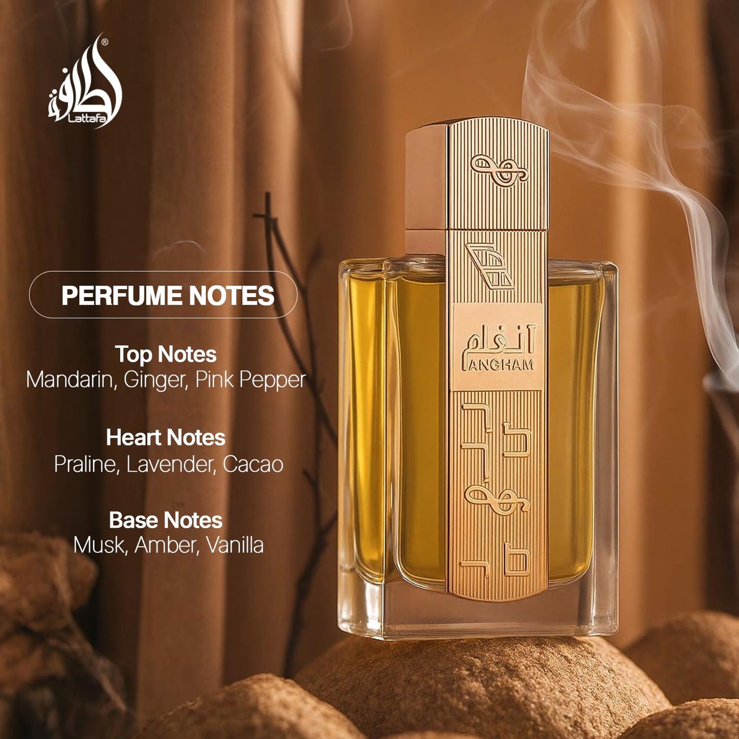 Lattafa Angham Perfume - Citrus, Lavender, Musk, Amber, Vanilla -Long-Lasting Fragrance for Unisex - 100 ml
