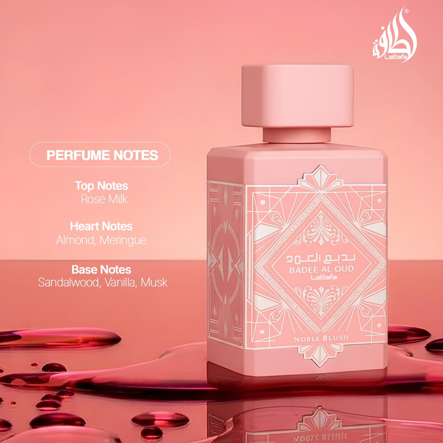 Lattafa Bade'e Al Oud Noble Blush for Unisex Eau de parfum Spray -100ml