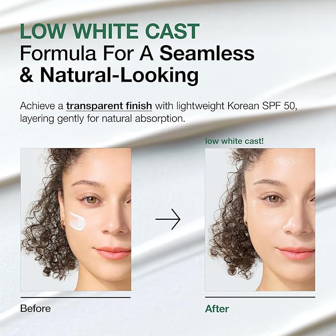 Anua Heartleaf Silky Moisture Sun Cream - Mild Sunscreen, Broad Spectrum SPF 50+ with Moisturizing Formula, Lightweight with Natural finish